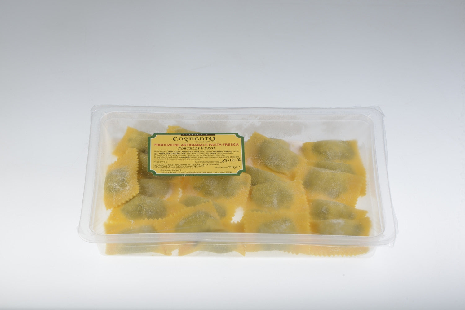 Pasta Fresca Ripiena: Tortelli Verdi alla Reggiana 250 gr